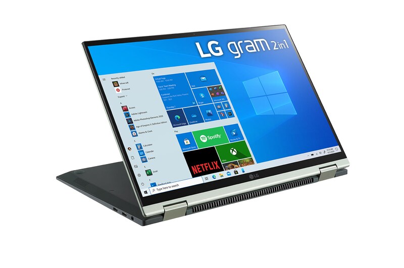LG gram 14” 2-in-1 Laptop with 16:10 WUXGA IPS Touch Screen Display, 11th Gen Intel® Core™ (Certified Evo™ Platform) i5 Processor and Wacom Pen, 14T90P-G.AA54A3