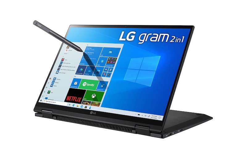 LG gram 14” 2-in-1 Laptop with 16:10 WUXGA IPS Touch Screen Display, 11th Gen Intel® Core™ (Certified Evo™ Platform) i7 Processor and Wacom Pen, 14T90P-G.AA75A3