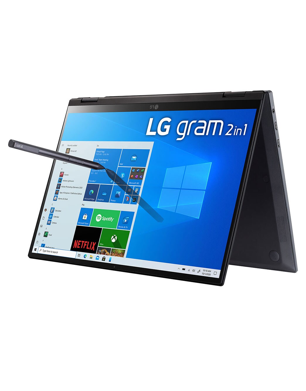 LG gram 14” 2-in-1 Laptop with 16:10 WUXGA IPS Touch Screen Display ...