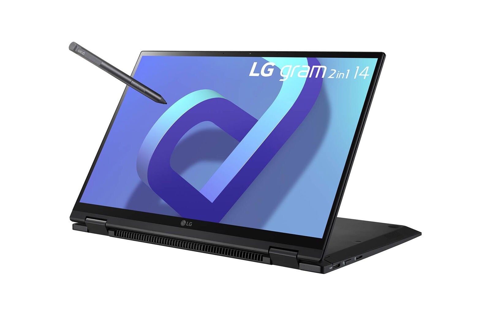 LG gram 14” 2-in-1 Laptop with 16:10 WUXGA IPS Touch Screen Display, 12th Gen Intel® Core™ (Certified Evo™ Platform) i7 Processor and LG Stylus Wacom Pen, 14T90Q-G.AA75A3