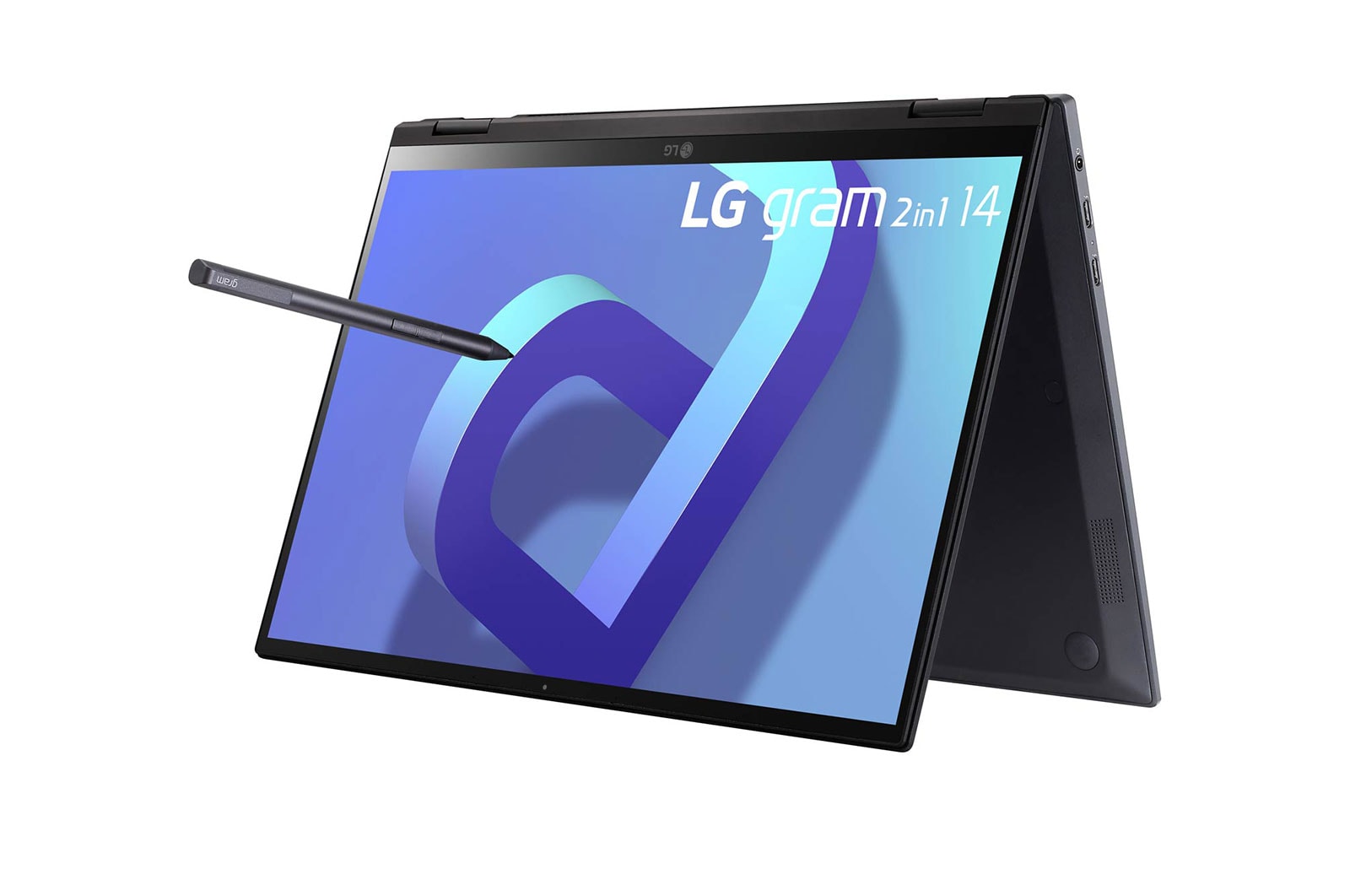 LG gram 14” 2-in-1 Laptop with 16:10 WUXGA IPS Touch Screen Display, 12th Gen Intel® Core™ (Certified Evo™ Platform) i7 Processor and LG Stylus Wacom Pen, 14T90Q-G.AA75A3