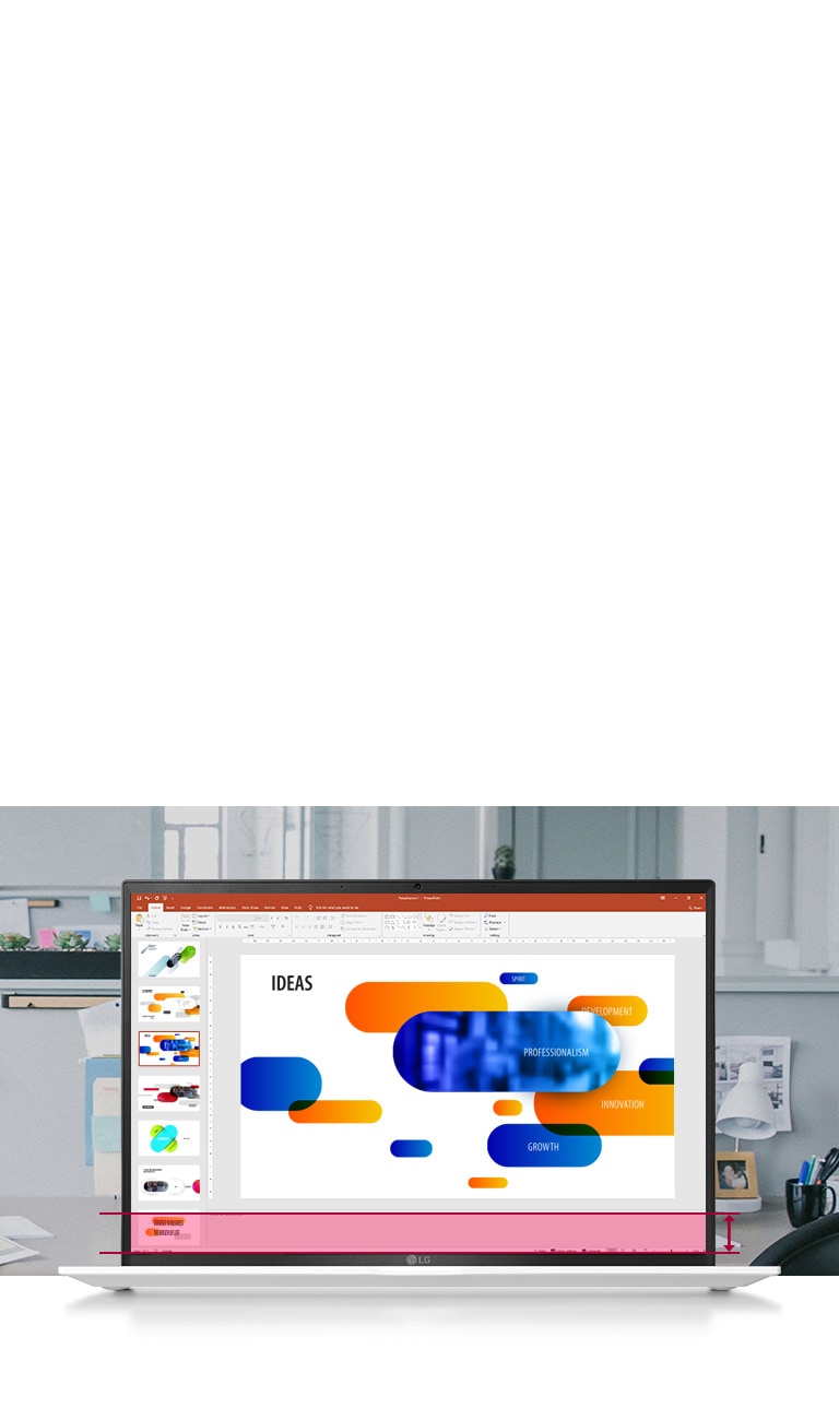 FHD+ Resolution on 16:10 Large Screen