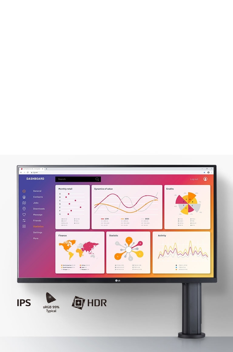 Lifelike Color with IPS and QHD Resolution
