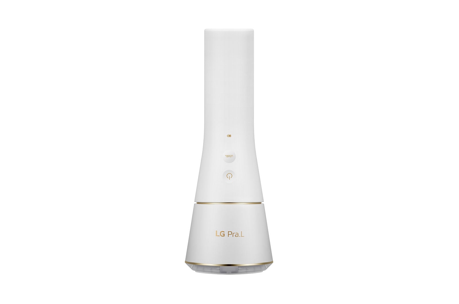 Front view of LG Pra.L Dual Cleanser in white, BCL 1