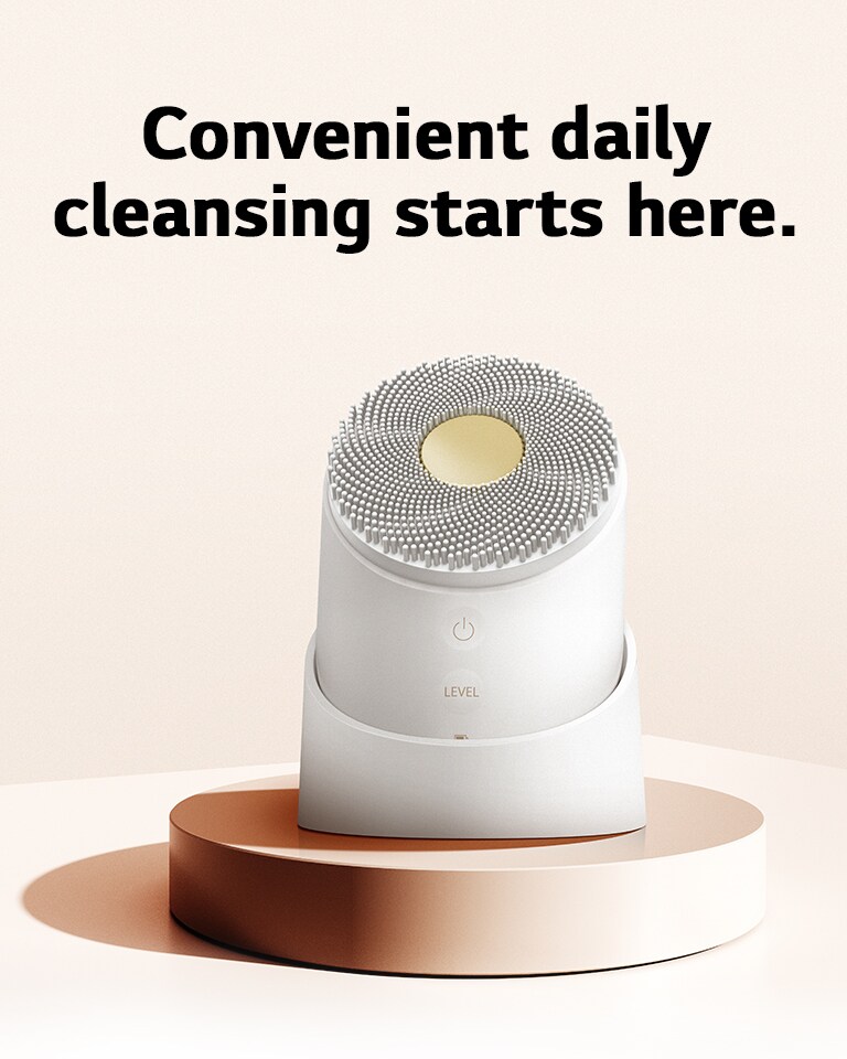 The product is placed on the podium.