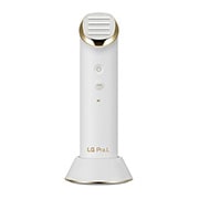 Front view of LG Pra.L Total Lift Up Care in white with gold decoration, BLL1