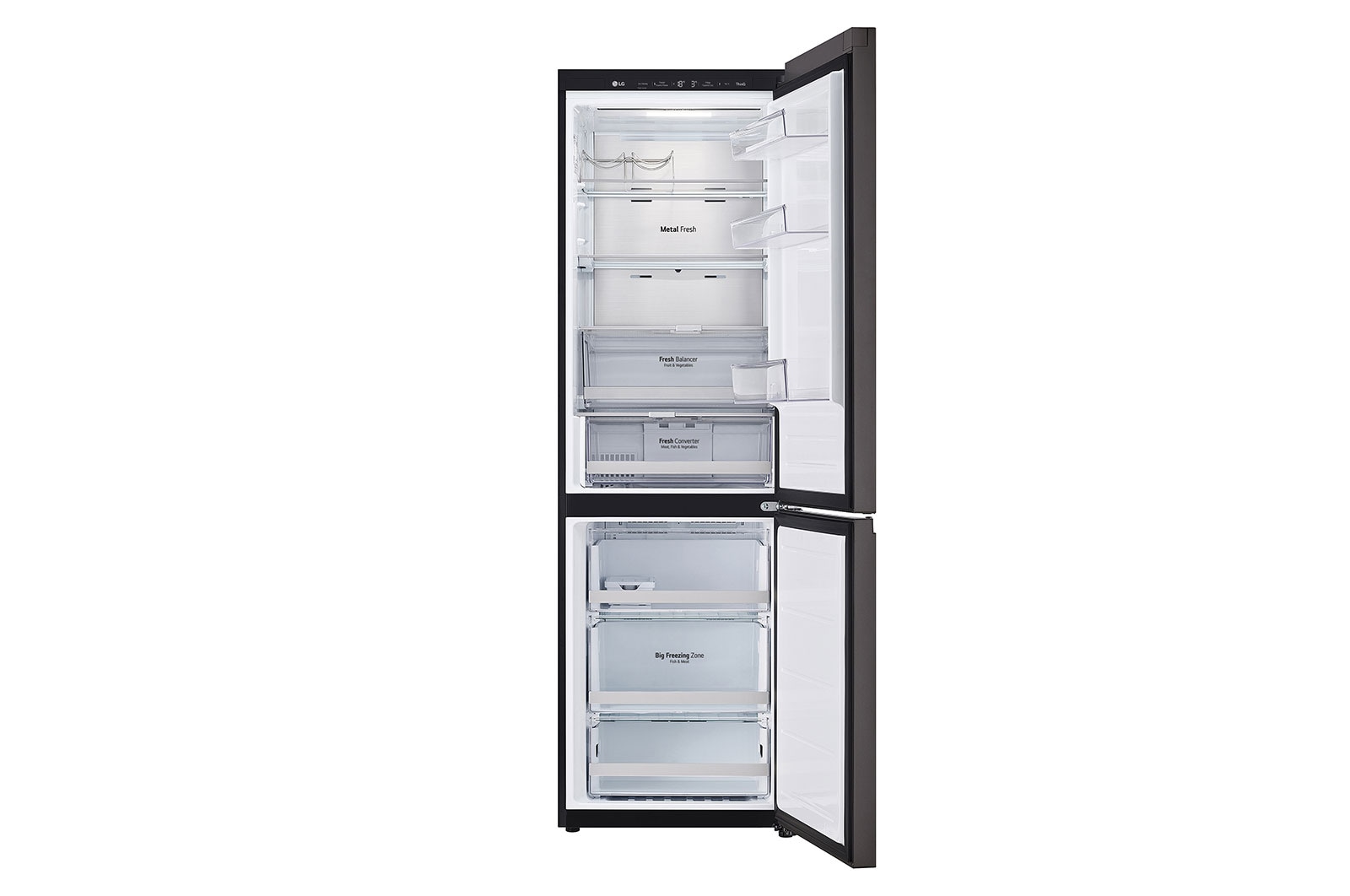 LG 344L Bottom Freezer Refrigerator with Smart Inverter Compressor™ in Cream Beige(Glass)               , GB-B3442BE
