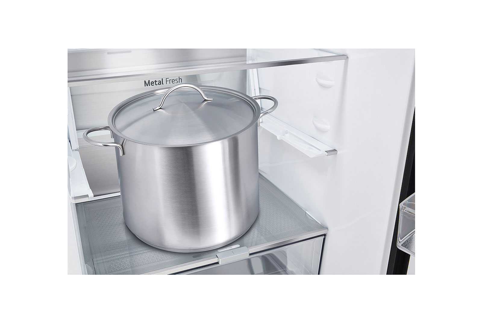 LG 344L Bottom Freezer Refrigerator with Smart Inverter Compressor™ in Cream Beige(Glass)               , GB-B3442BE