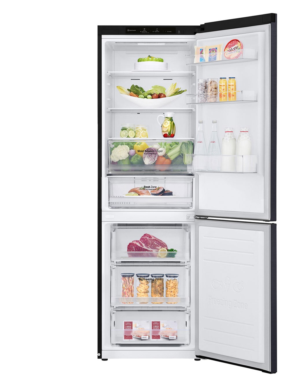 341L Bottom Freezer with Fresh Zone in Matt Black LG SG