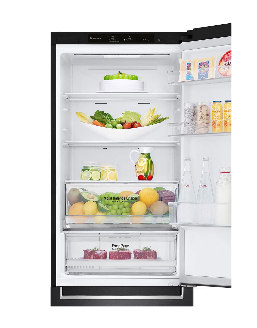 341L Bottom Freezer with Fresh Zone in Matt Black LG SG