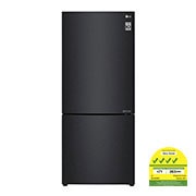 LG 408L Bottom Freezer Refrigerator with Smart Inverter Compressor™ in Matte Black, GB-B4059MT