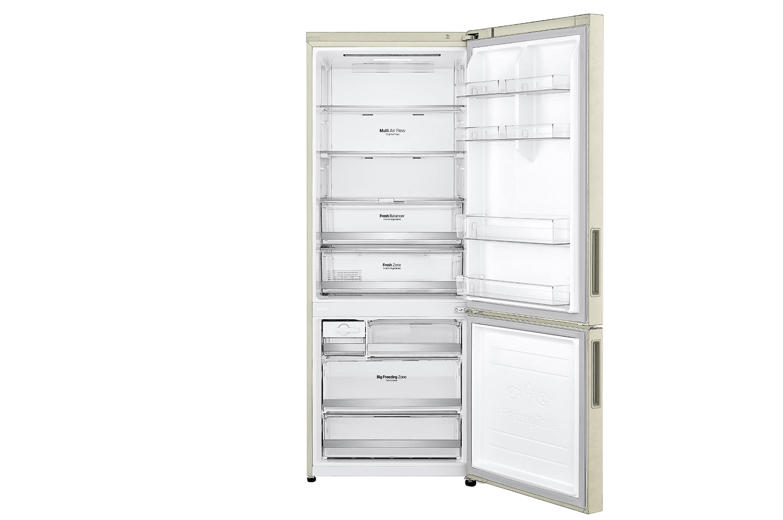 LG 462L Inverter Compressor Bottom Freezer in Cream Marble, GB-B4452SE