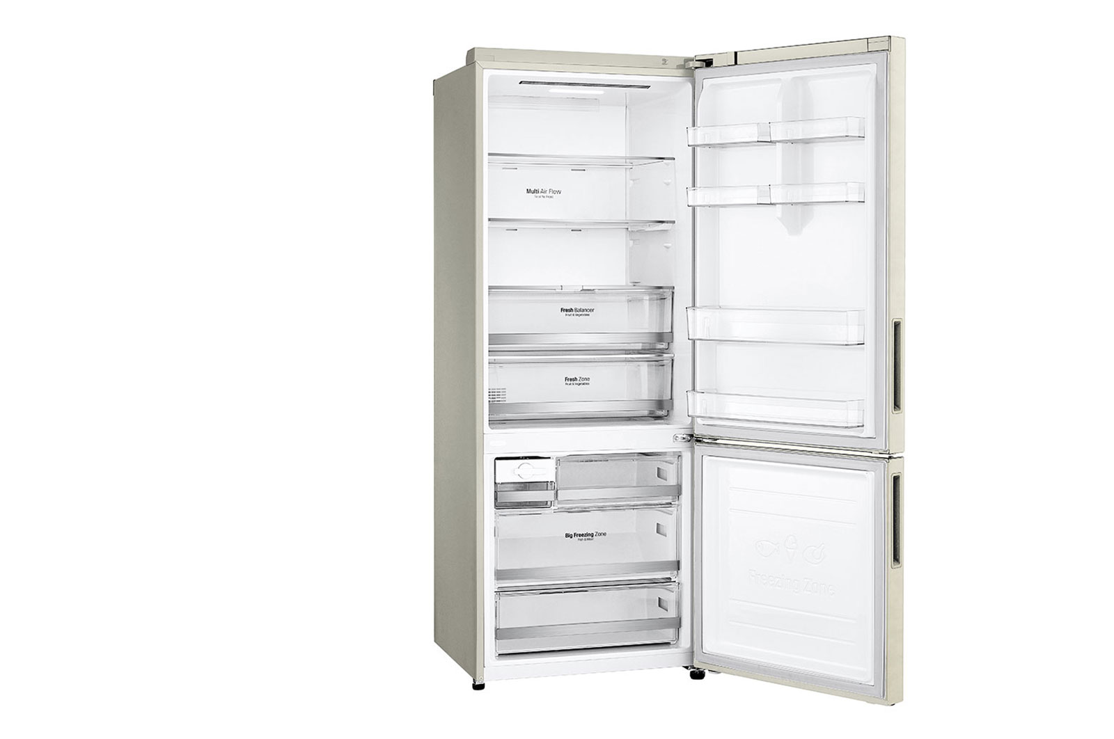 LG 462L Inverter Compressor Bottom Freezer in Cream Marble, GB-B4452SE