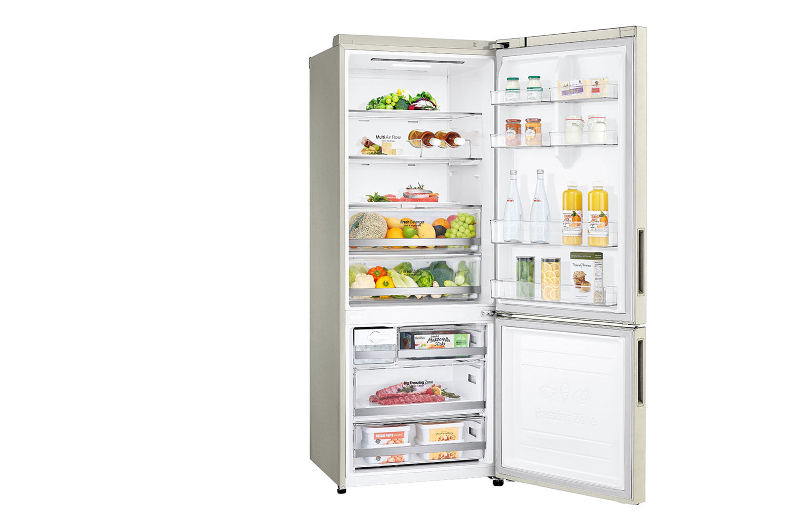 LG 462L Inverter Compressor Bottom Freezer in Cream Marble, GB-B4452SE