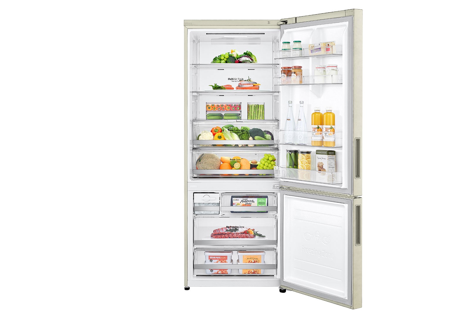 LG 462L Inverter Compressor Bottom Freezer in Cream Marble, GB-B4452SE
