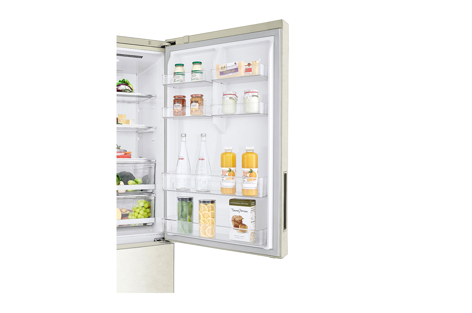 LG 462L Inverter Compressor Bottom Freezer in Cream Marble, GB-B4452SE