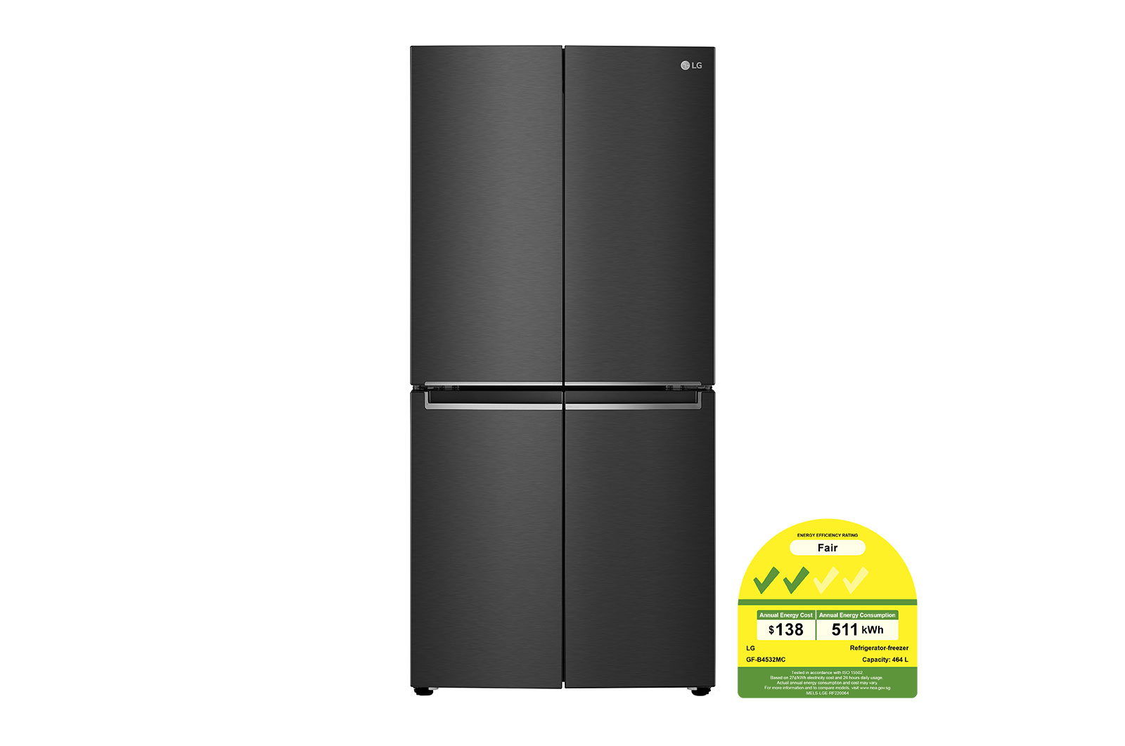 464L Multi Door Refrigerator in Matt Black | LG Singapore