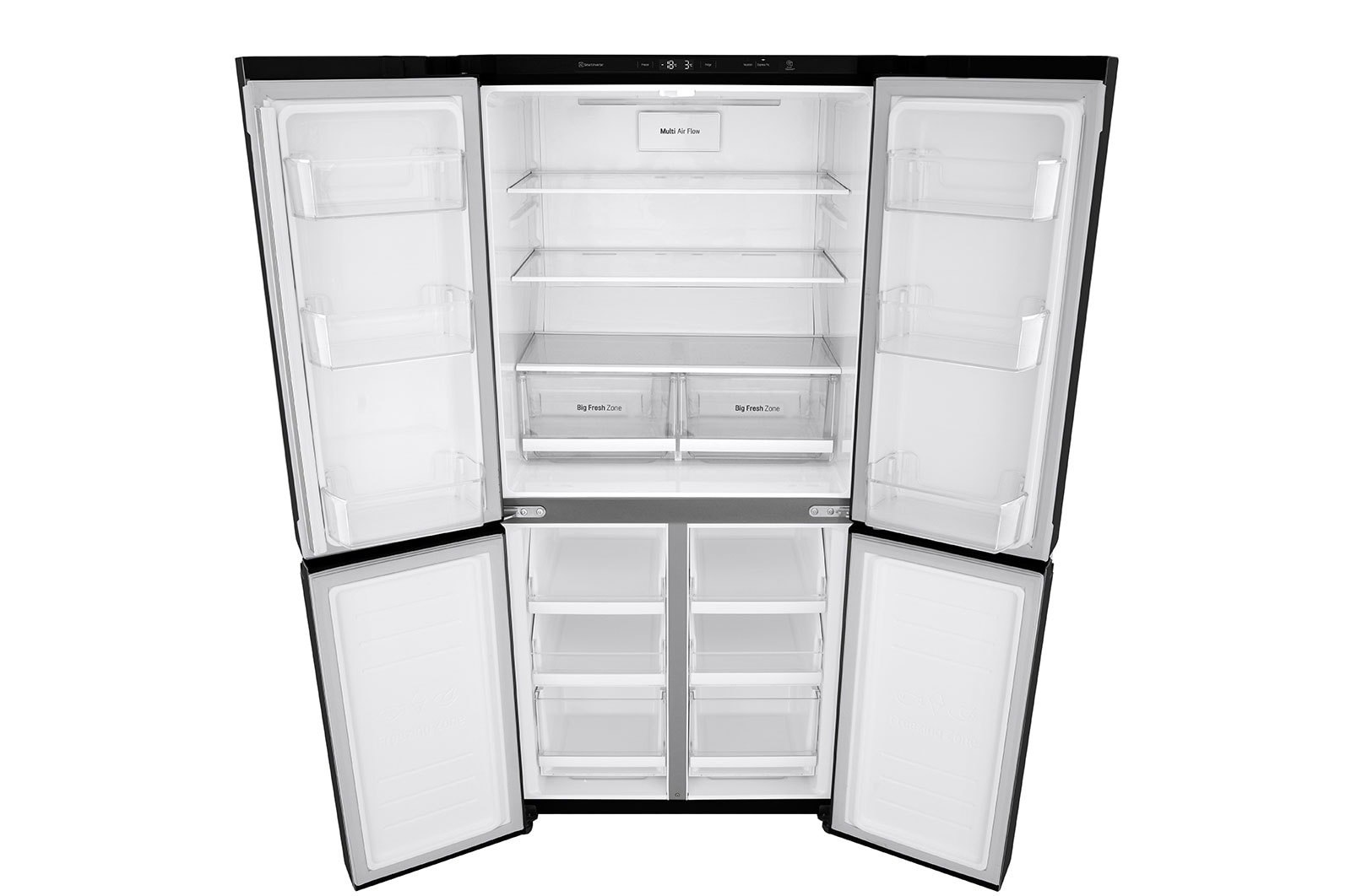 LG 464L Multi Door Refrigerator with Smart Inverter Linear Compressor™ in Matt Black, GF-B4532MC