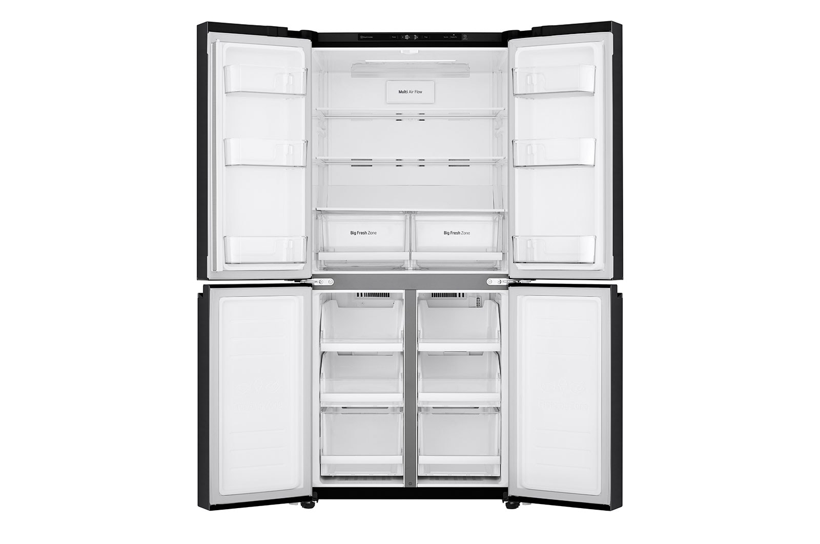 LG 464L Multi Door Refrigerator with Smart Inverter Linear Compressor™ in Matt Black, GF-B4532MC