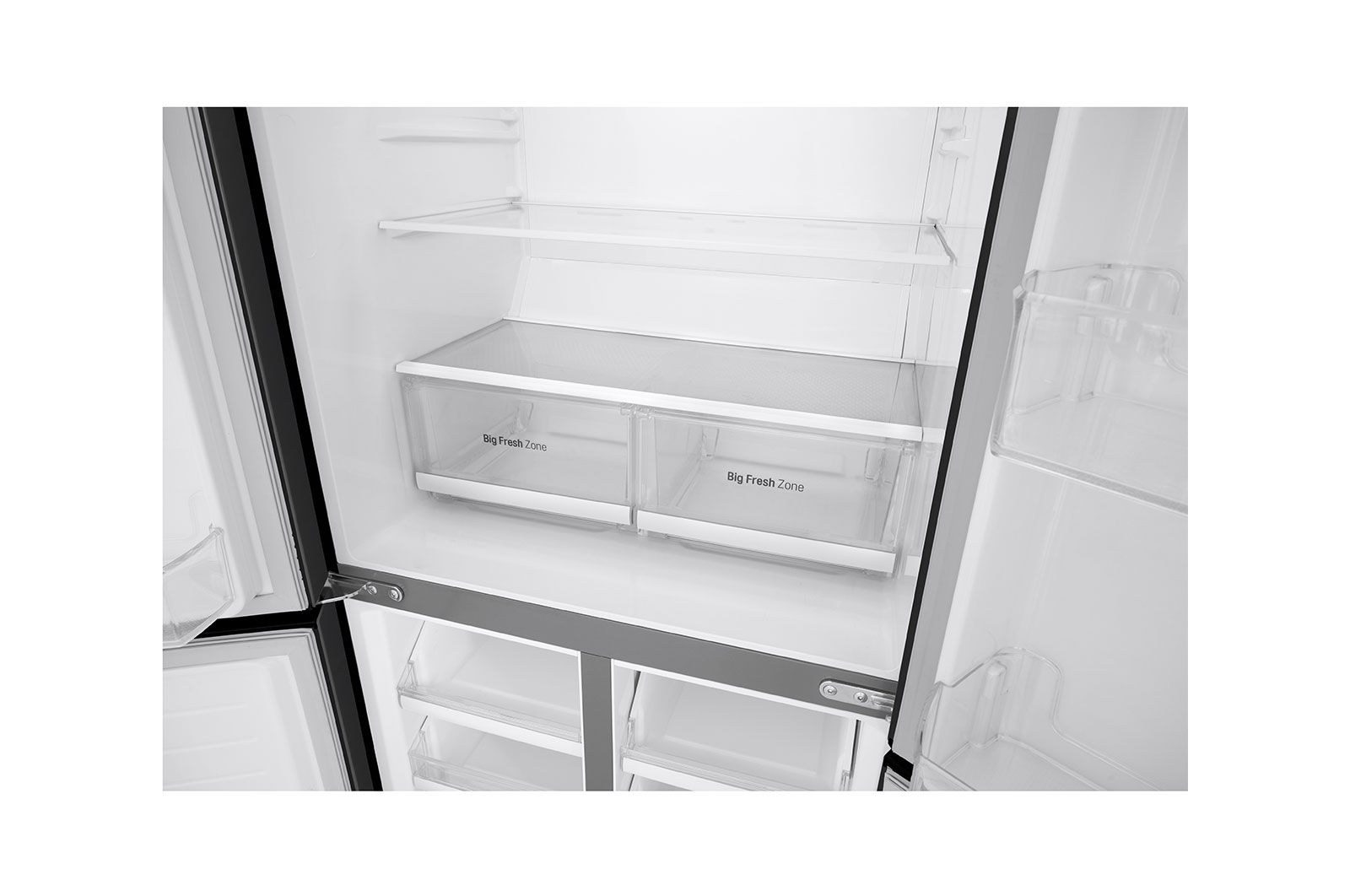 LG 464L Multi Door Refrigerator with Smart Inverter Linear Compressor™ in Matt Black, GF-B4532MC