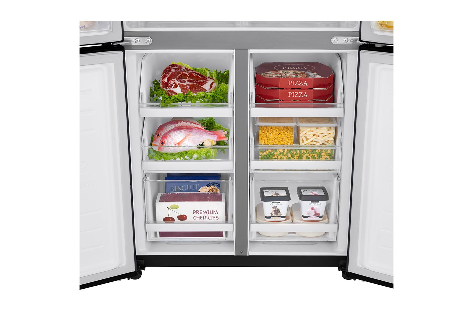 LG 464L Multi Door Refrigerator with Smart Inverter Linear Compressor™ in Matt Black, GF-B4532MC