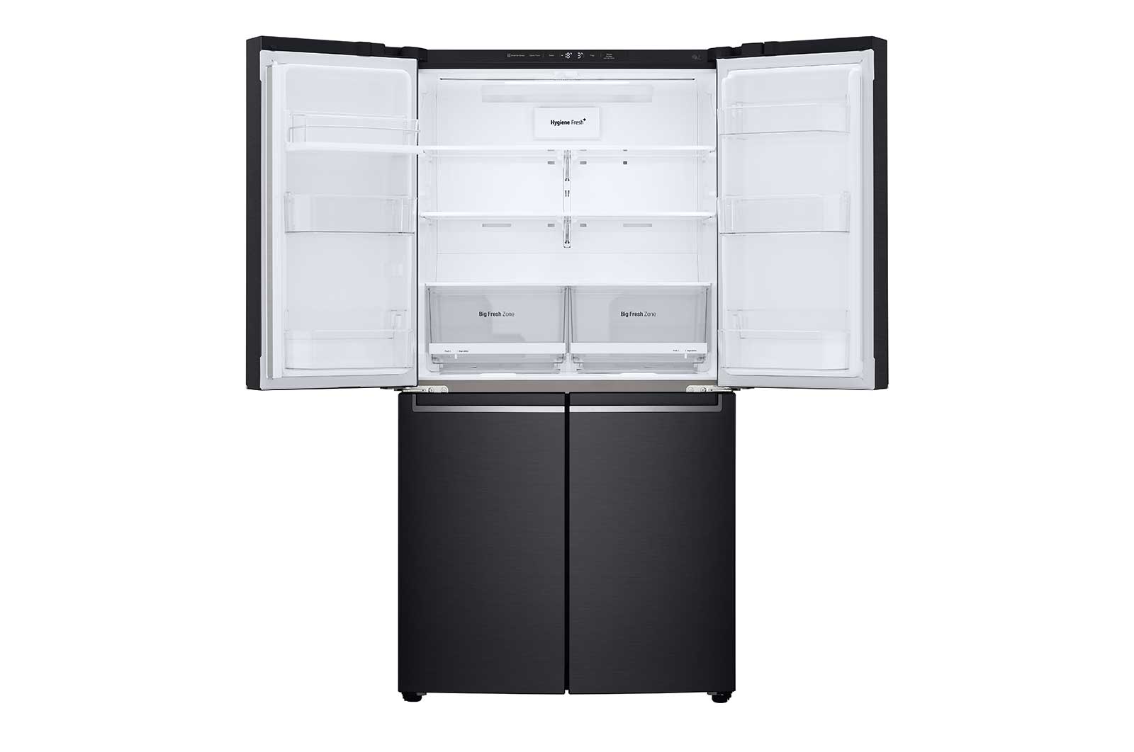 LG 601L Multi Door Refrigerator with Inverter Linear Compressor in Matt Black, GF-B6012MC