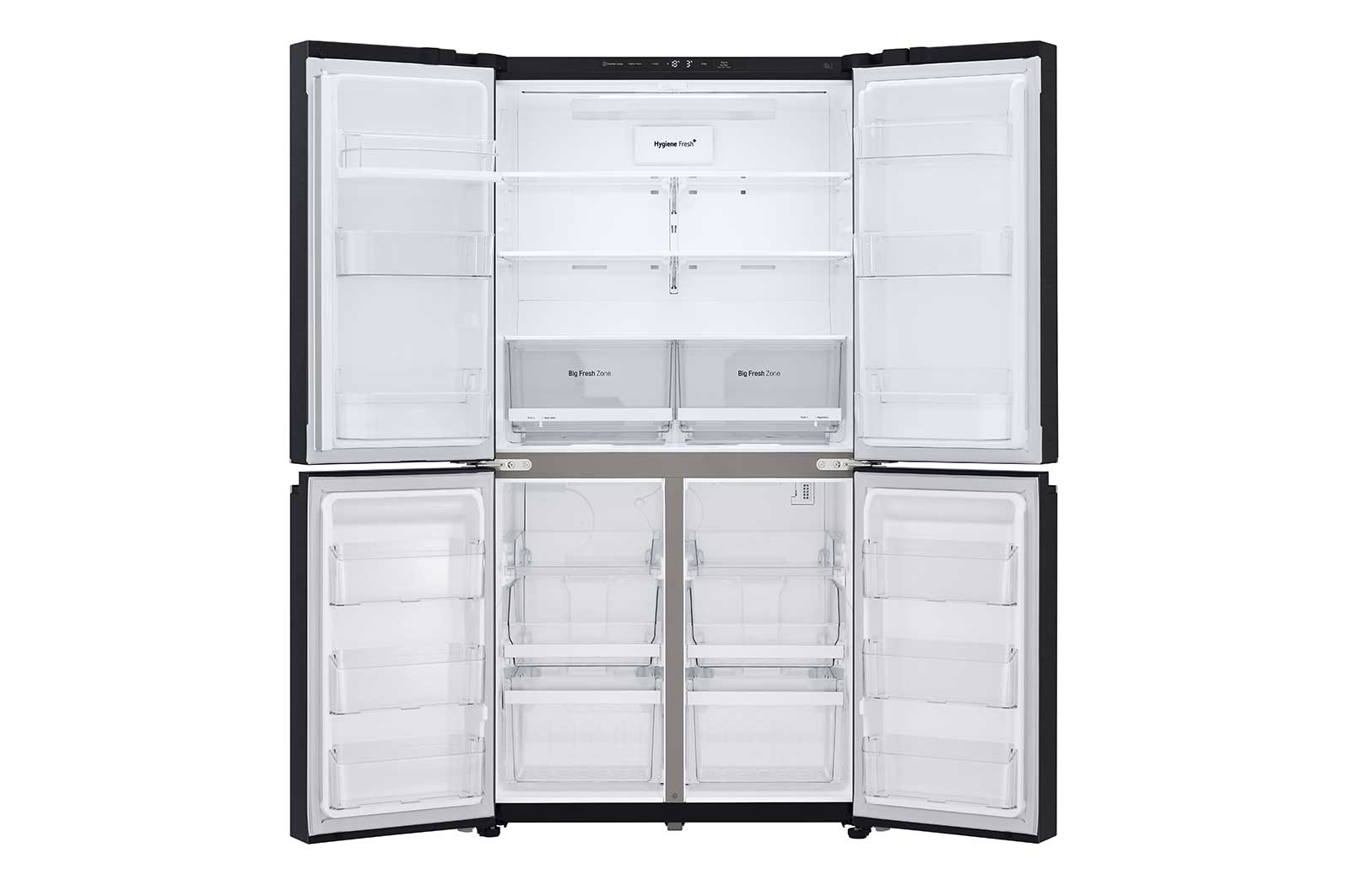 LG 601L Multi Door Refrigerator with Inverter Linear Compressor in Matt Black, GF-B6012MC