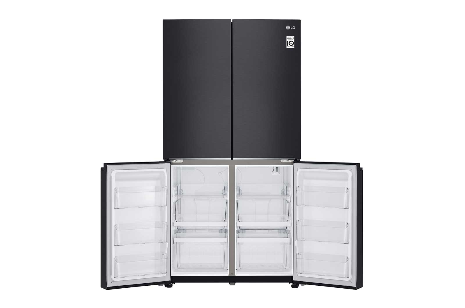 LG 601L Multi Door Refrigerator with Inverter Linear Compressor in Matt Black, GF-B6012MC