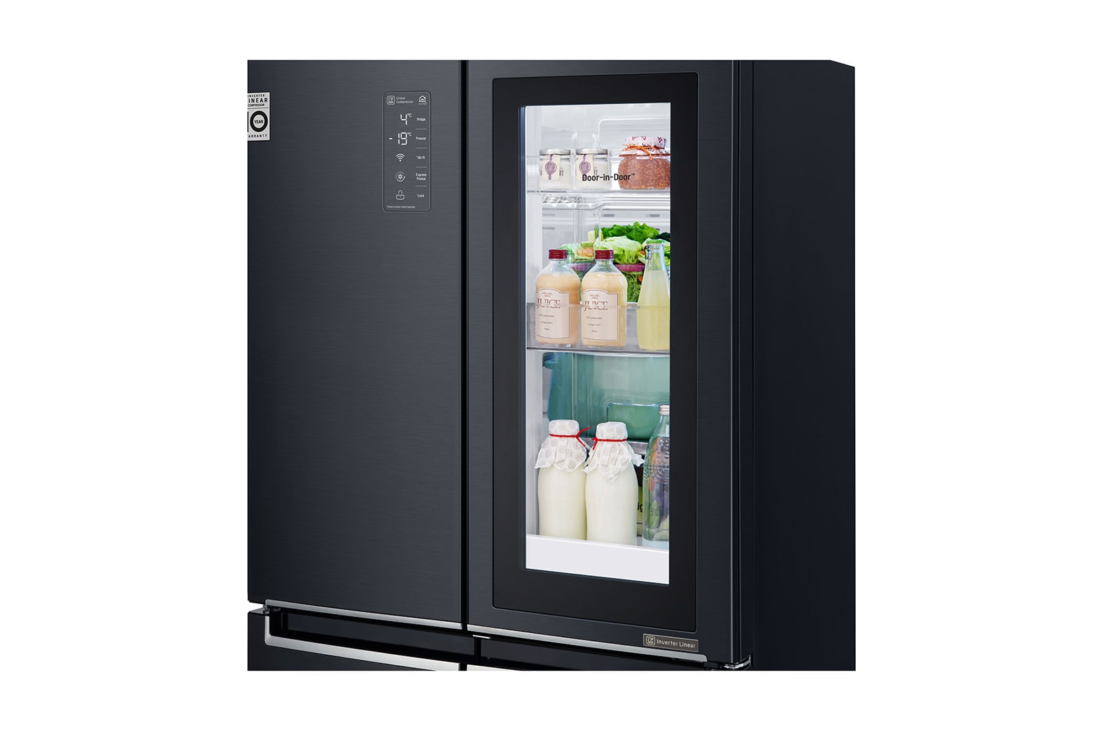 LG 458L InstaView® Door-in-Door+™ Refrigerator in Matt Black, GF-Q4919MT