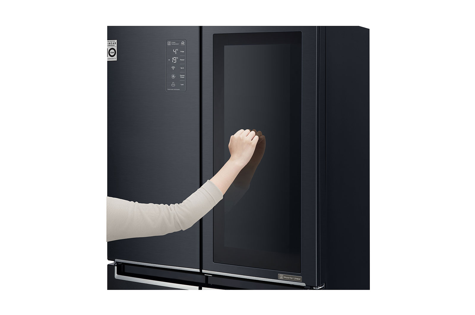 LG 458L InstaView® Door-in-Door+™ Refrigerator in Matt Black, GF-Q4919MT