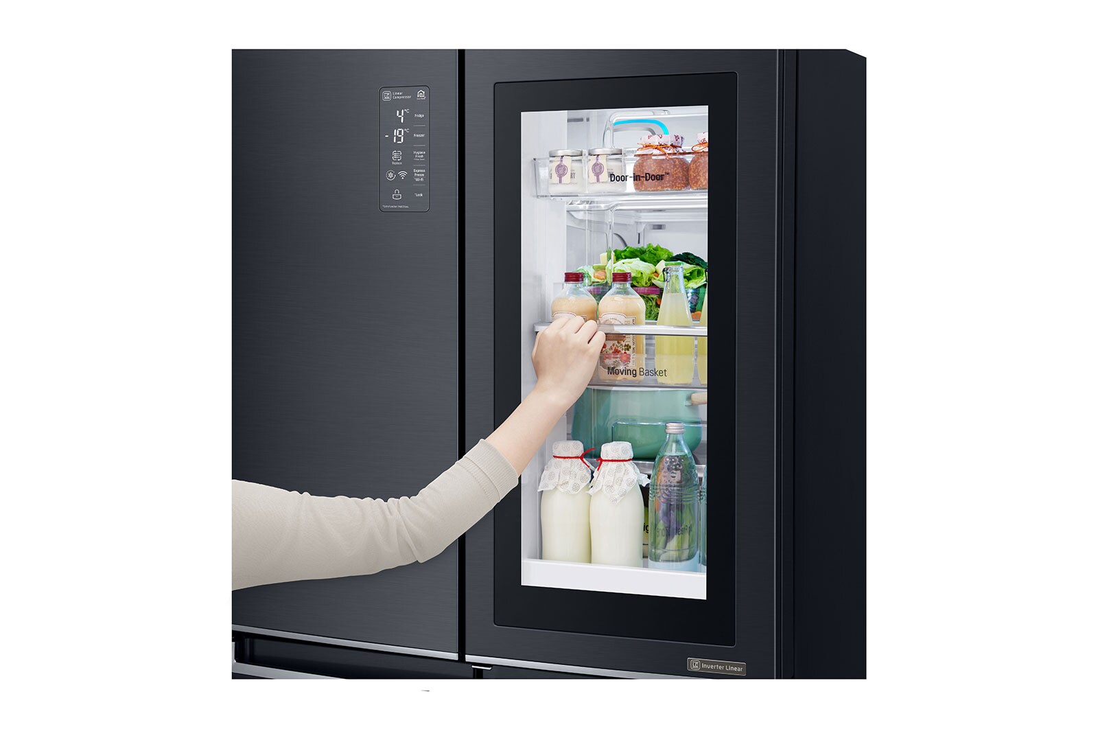 LG 601L InstaView Door-in-Door™ in Matte Black, GF-Q6011MC