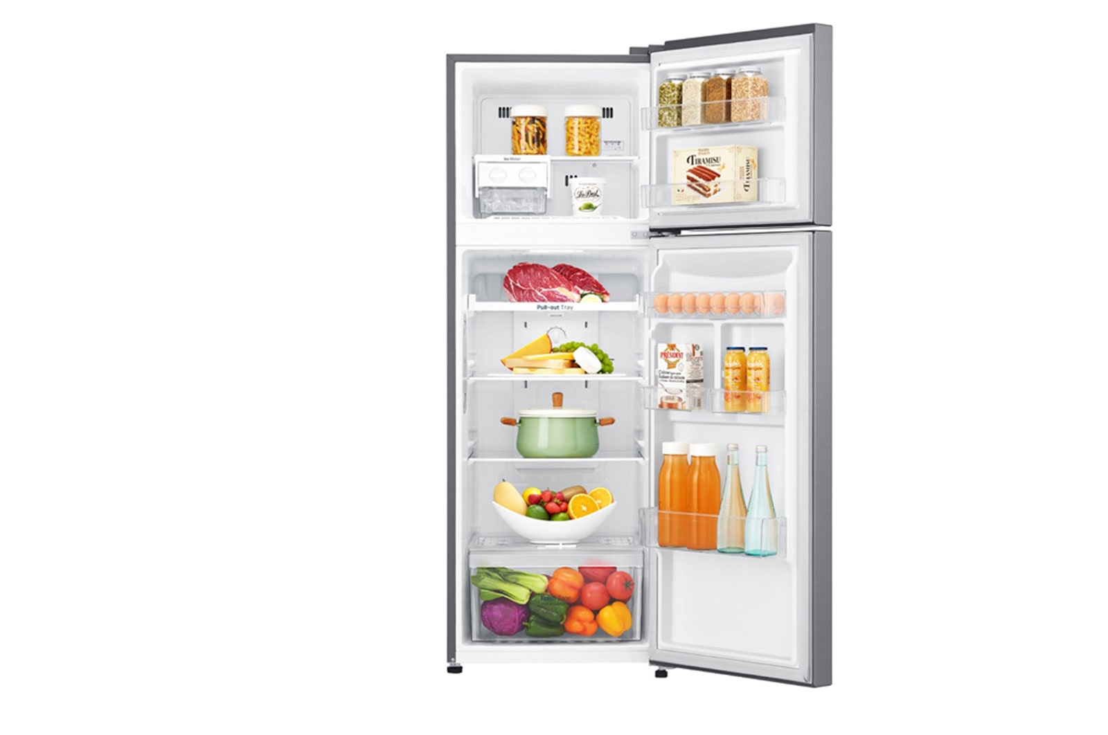 LG 253L Top Freezer with Linear Cooling in Platinum Silver, GR-B2757PZ
