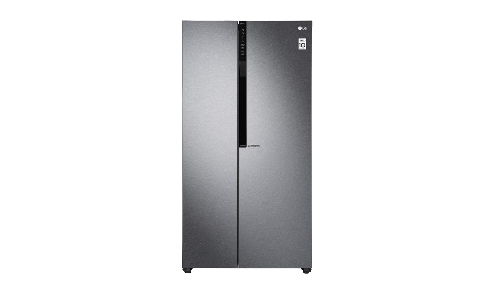 Front view of 613L Dark Grapite Side-by-Side Refrigerator GS-B6181DS