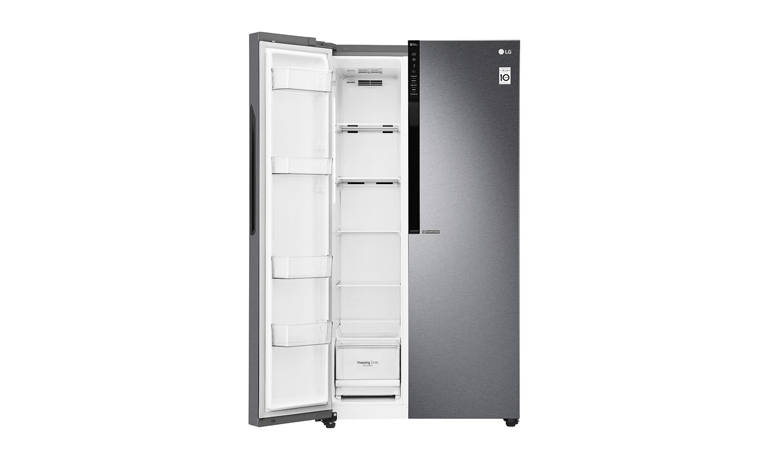 LG 613L Dark Grapite Side-by-Side Refrigerator, GS-B6181DS