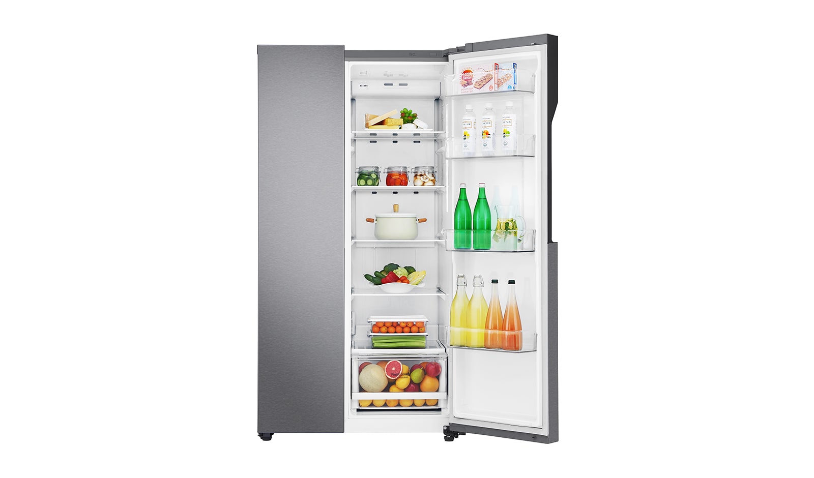 LG 613L Dark Grapite Side-by-Side Refrigerator, GS-B6181DS