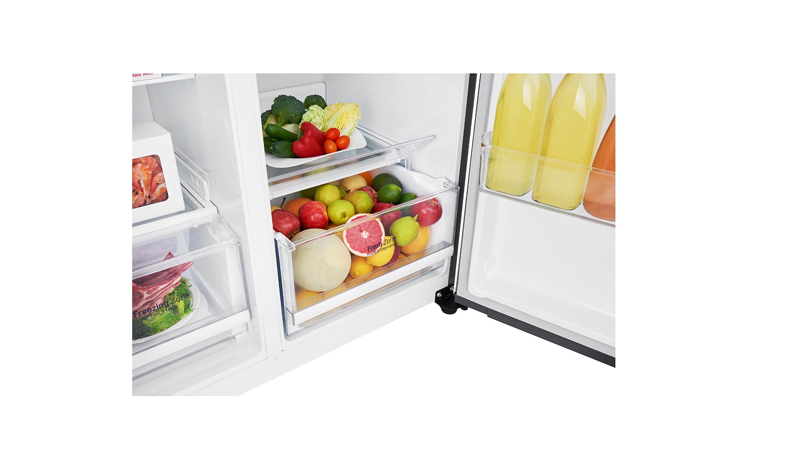LG 613L Dark Grapite Side-by-Side Refrigerator, GS-B6181DS