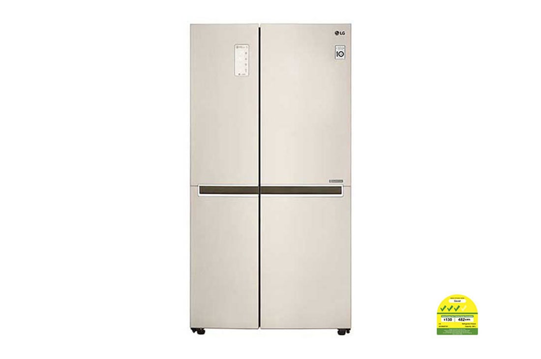 LG 626L side-by-side-fridge with Inverter Linear Compressor in Gold, GS-B6267GV