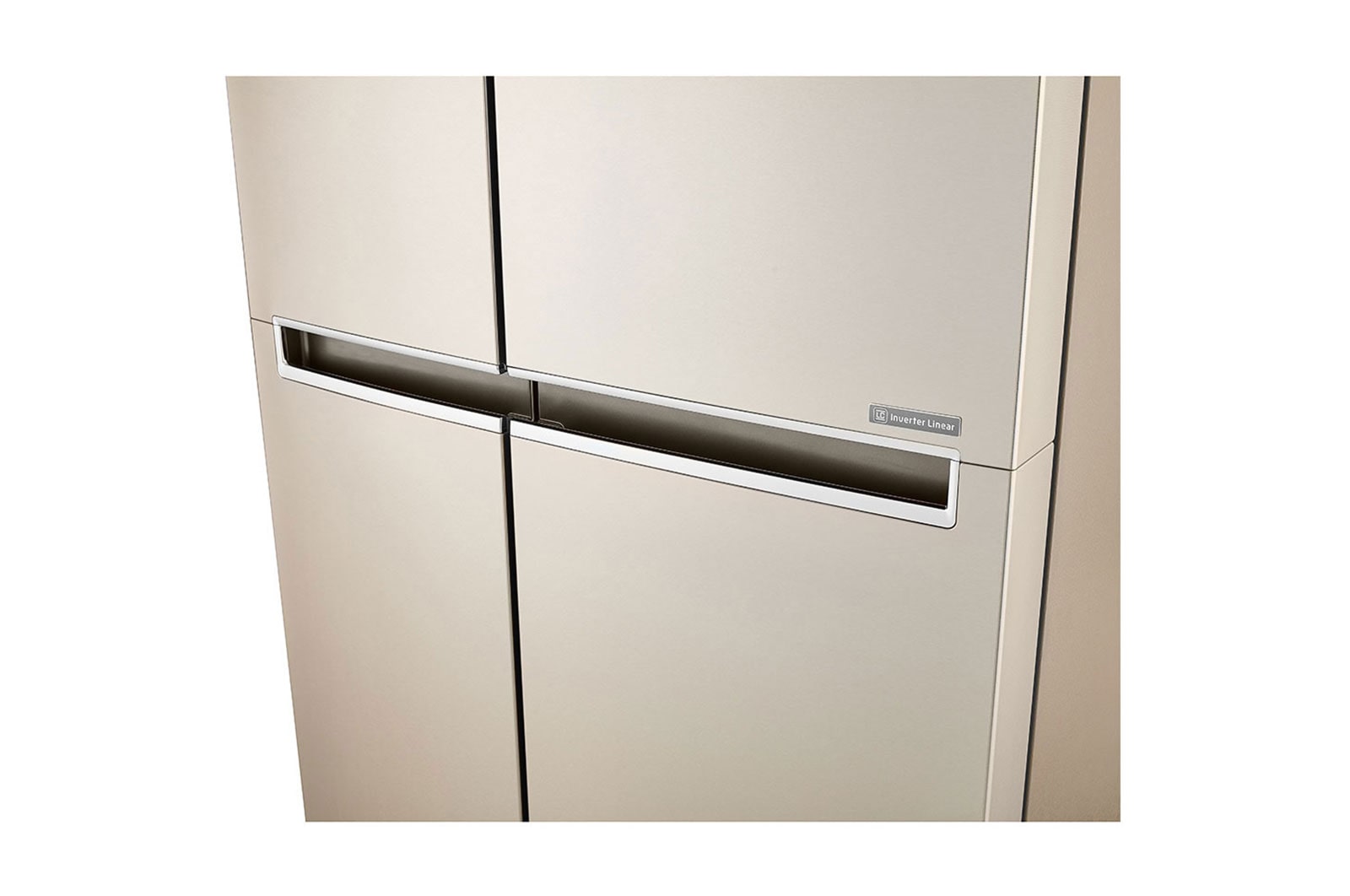 LG 626L side-by-side-fridge with Inverter Linear Compressor in Gold, GS-B6267GV