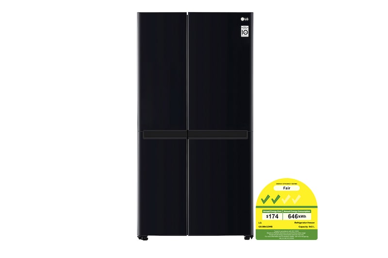 LG 643L side-by-side-fridge with Linear Compressor in Western Black, GS-B6432WB