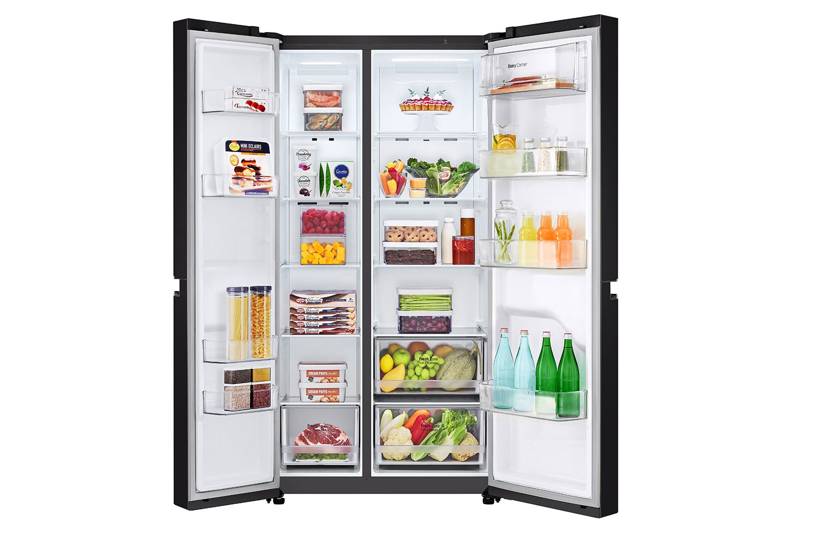 LG 643L side-by-side-fridge with Linear Compressor in Western Black, GS-B6432WB