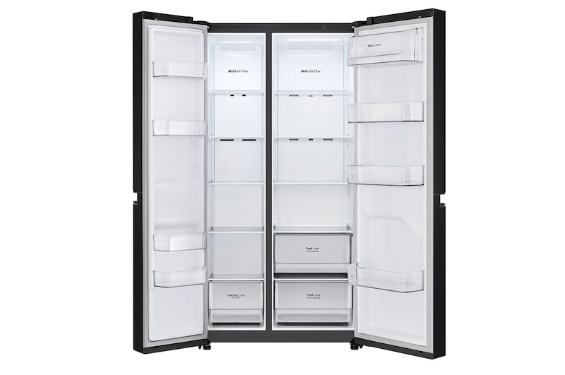 LG 643L side-by-side-fridge with Linear Compressor in Western Black, GS-B6432WB