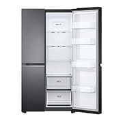 LG 647L side-by-side-fridge with Linear Compressor in Matt Black, GS-B6472MC