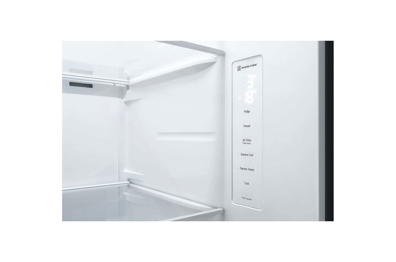 LG 647L side-by-side-fridge with Linear Compressor in Matt Black, GS-B6472MC