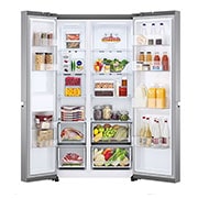 LG 647L side-by-side-fridge with Linear Compressor in Platinum Silver, GS-B6472PZ