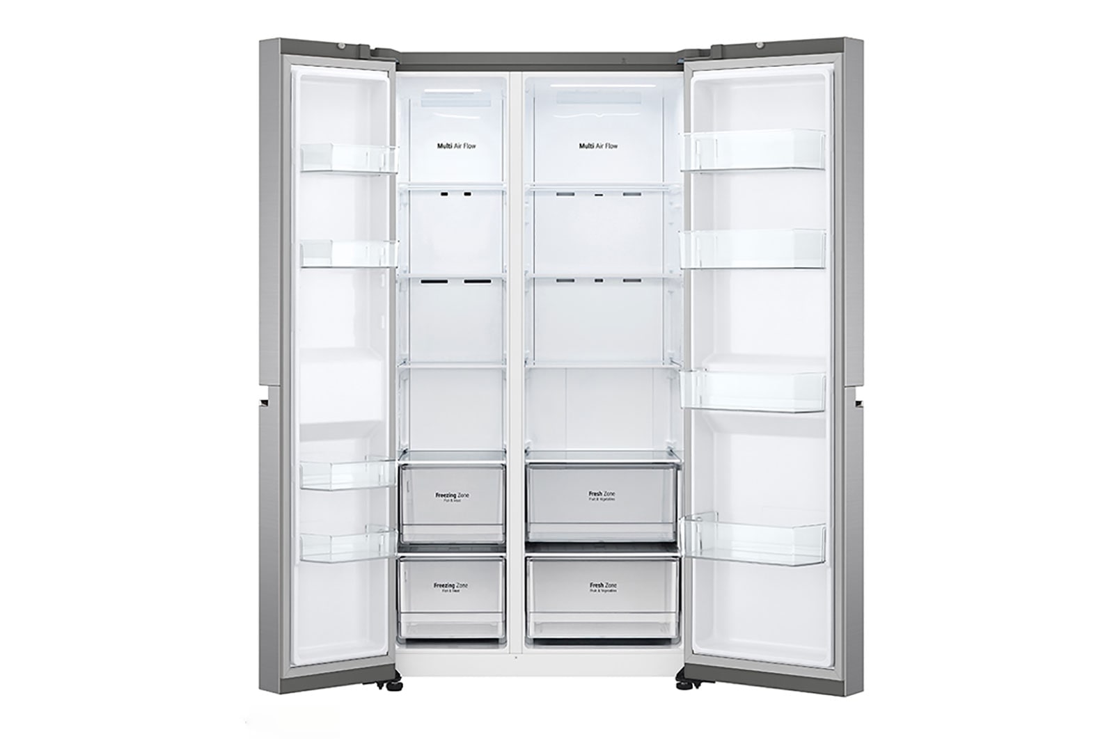 LG 647L side-by-side-fridge with Linear Compressor in Platinum Silver, GS-B6472PZ
