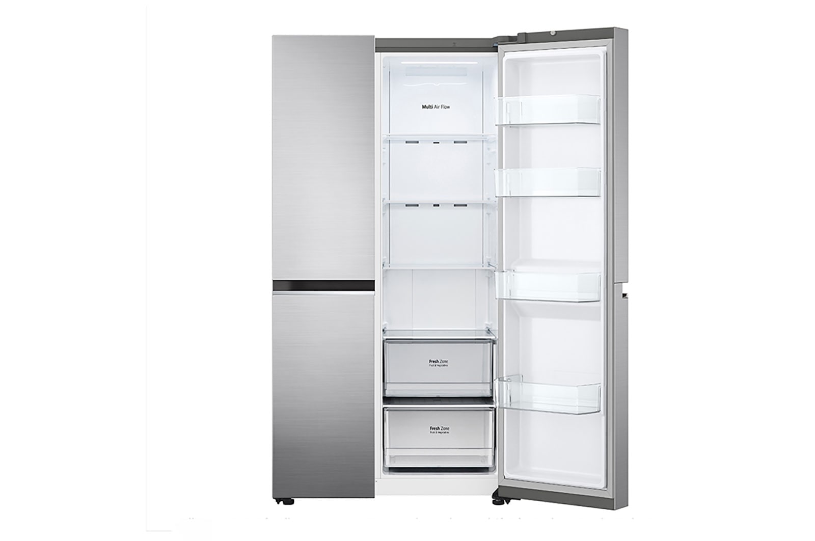 LG 647L side-by-side-fridge with Linear Compressor in Platinum Silver, GS-B6472PZ