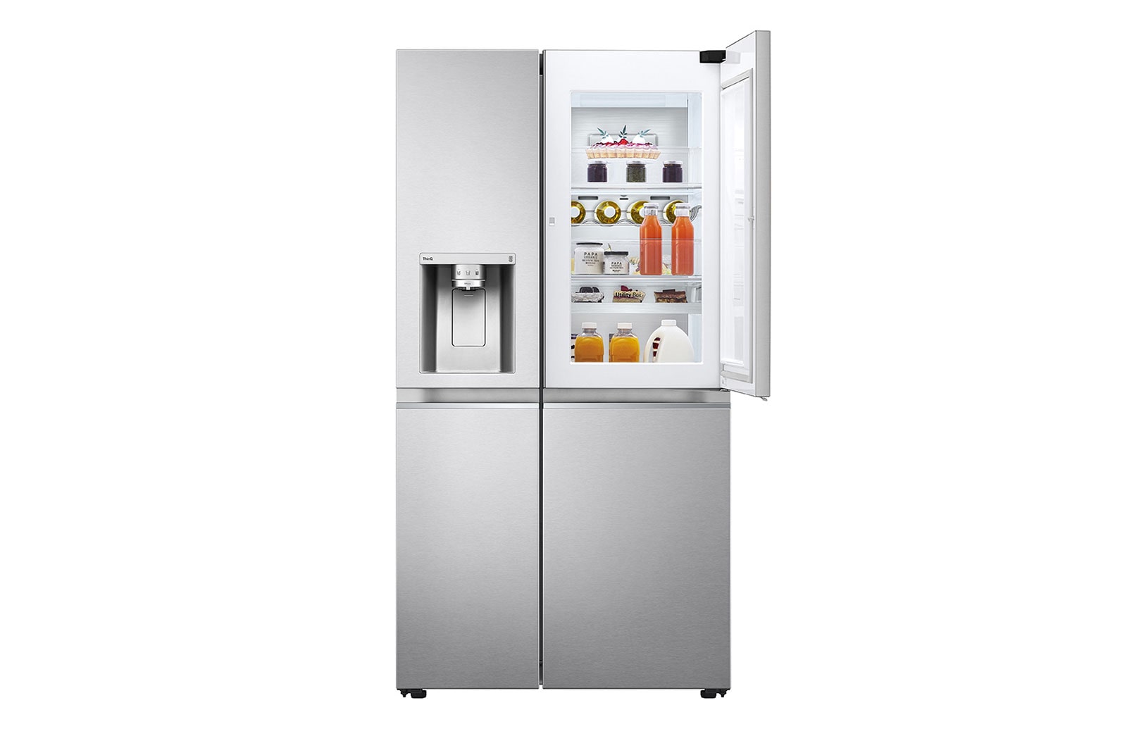 LG 598L side-by-side-fridge with Inverter Linear Compressor in Metal Sorbet, GS-J5982MS