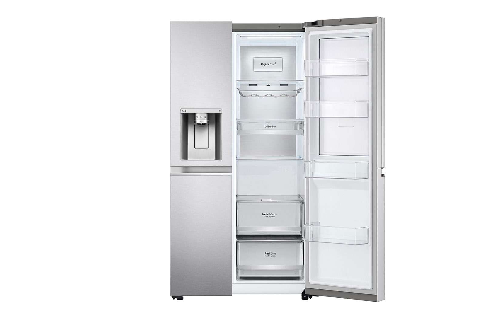 LG 598L side-by-side-fridge with Inverter Linear Compressor in Metal Sorbet, GS-J5982MS
