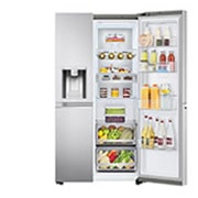 LG 598L side-by-side-fridge with Inverter Linear Compressor in Metal Sorbet, GS-J5982MS