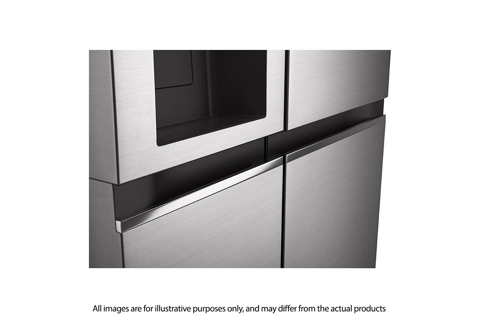 LG 617L side-by-side-fridge with Smart Inverter Compressor™ in Platinum Silver, GS-L6172PZ